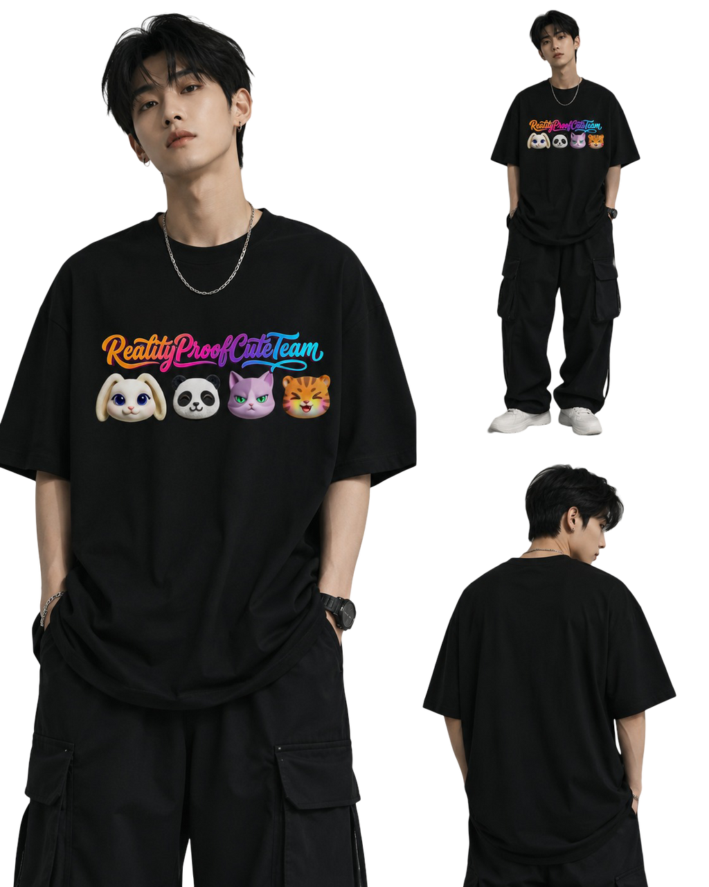 Men's Oversized Monochrome T-Shirt