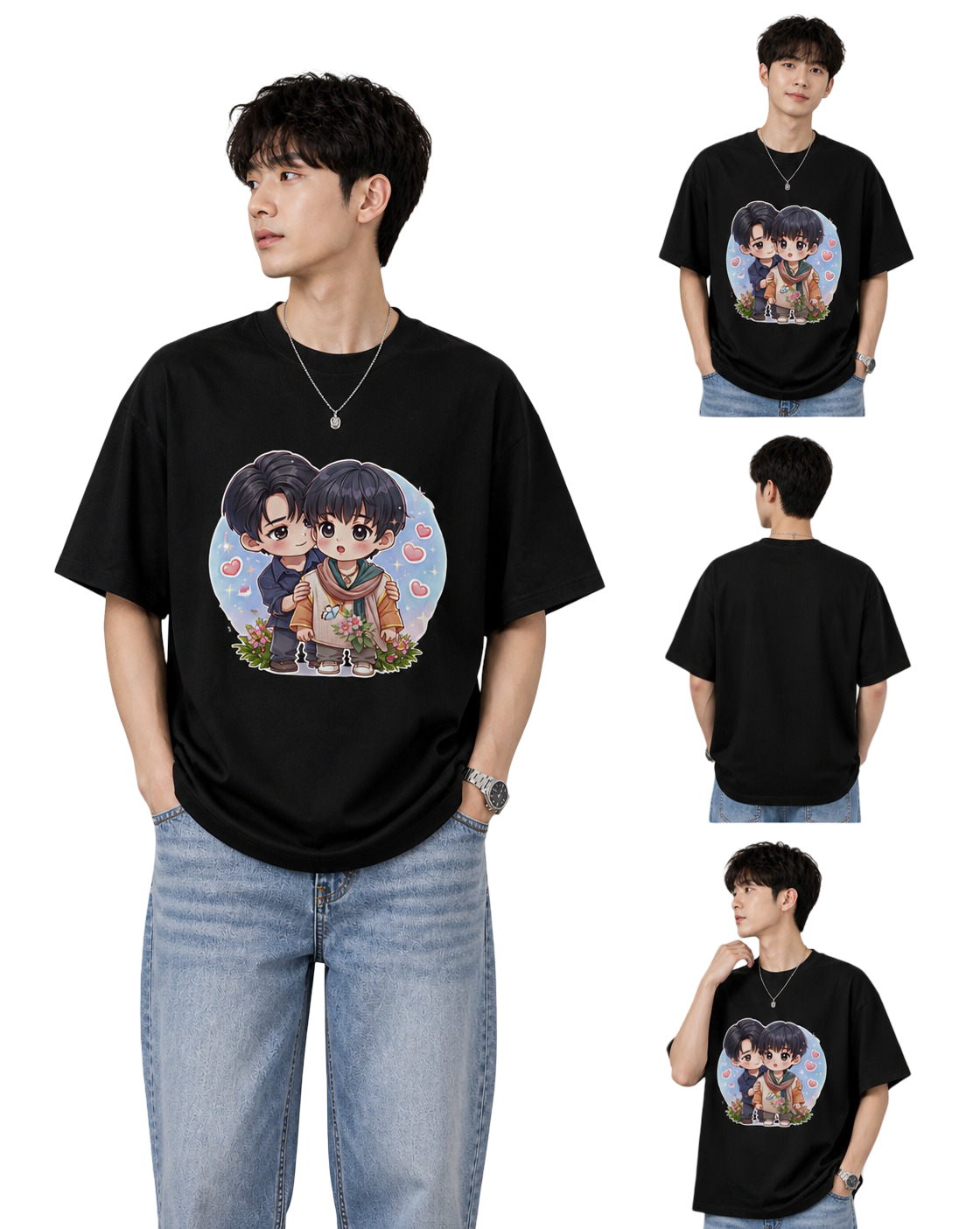 Men's Oversized T-Shirt — Essential Black
