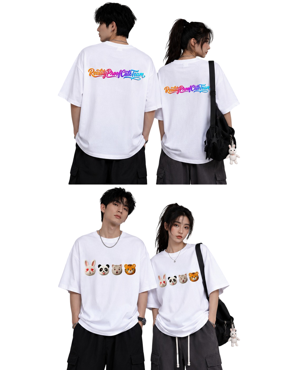 Unisex Oversized T-Shirts Couple