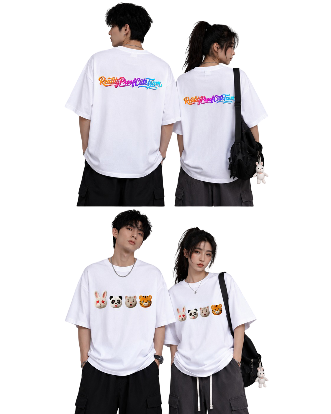 Unisex Oversized T-Shirts Couple