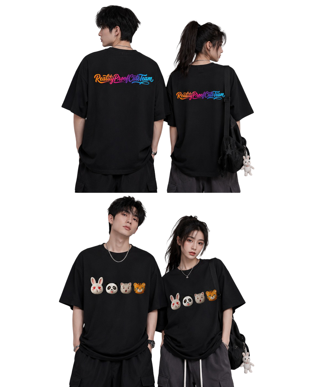 Unisex Oversized T-Shirts Couple