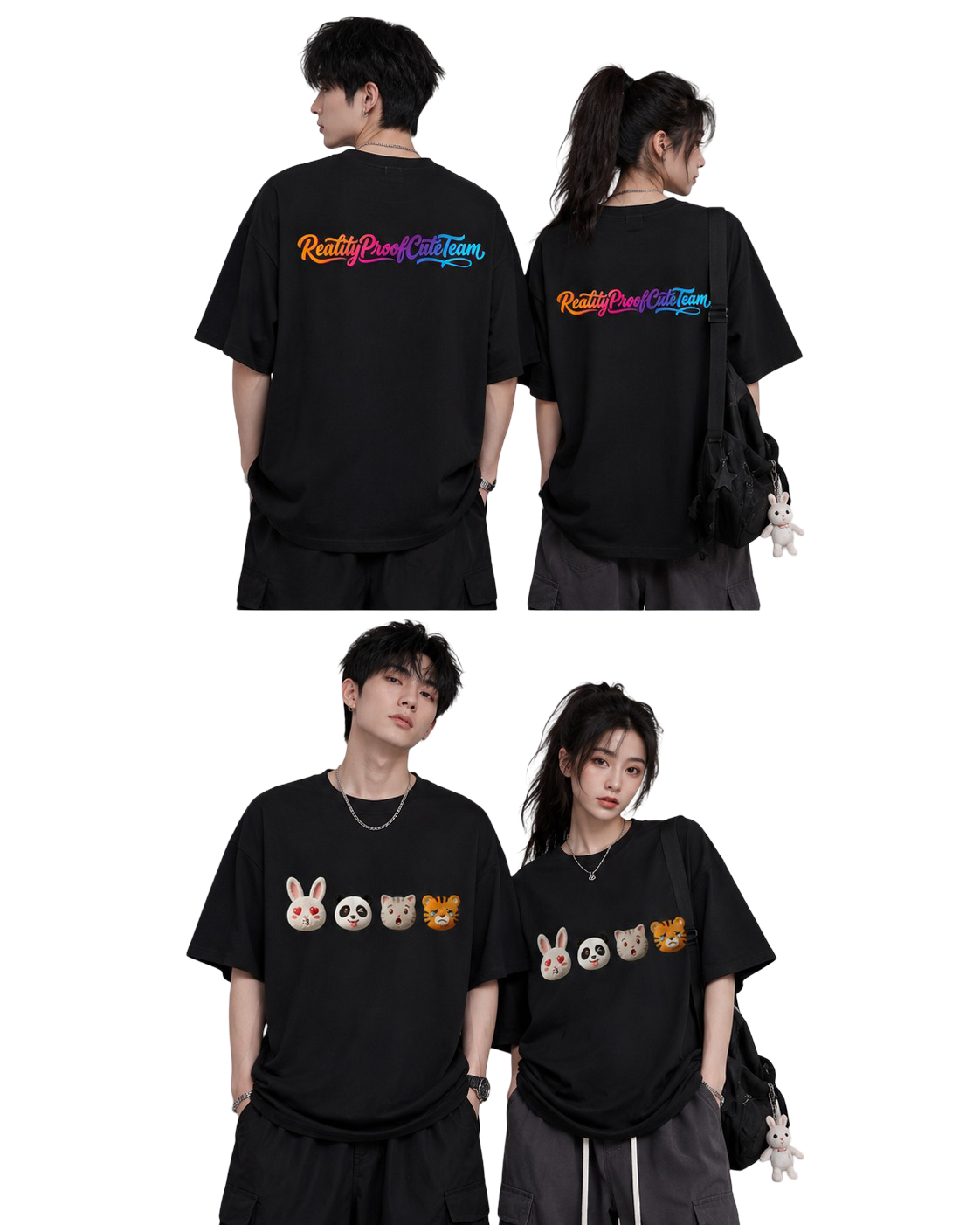 Unisex Oversized T-Shirts Couple