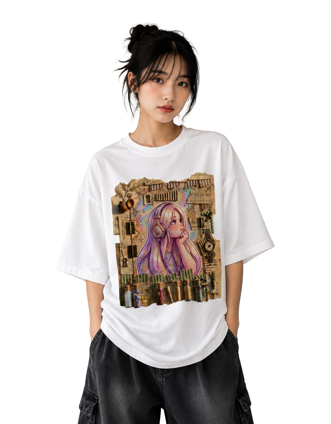 Women's Oversized T-Shirt — Shadow Black
