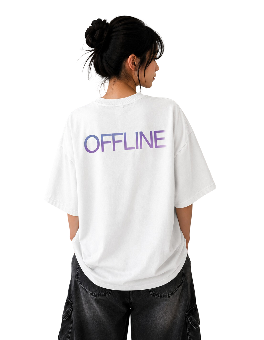 Women's Oversized T-Shirt — Shadow Black