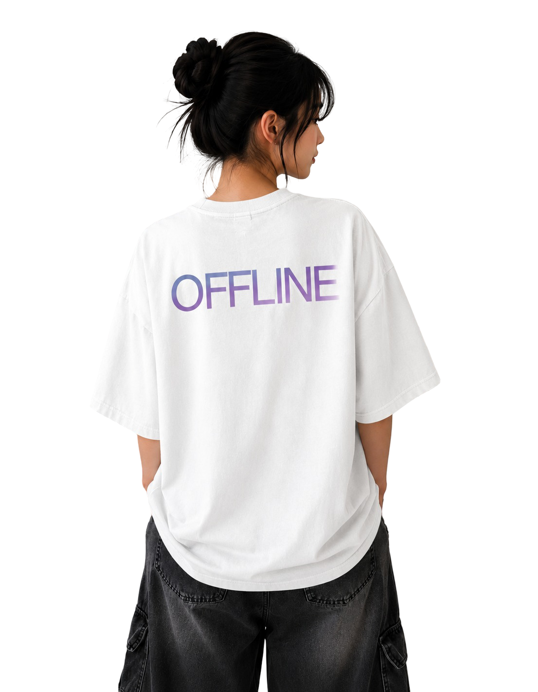 Women's Oversized T-Shirt — Shadow Black