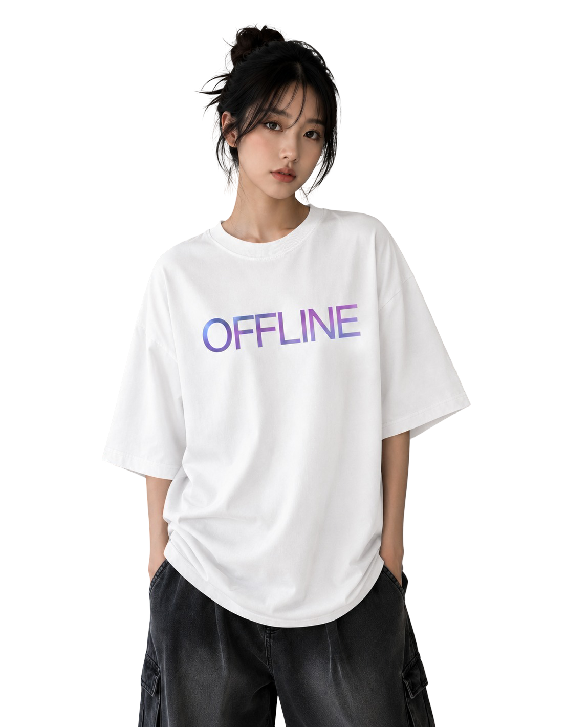 Women's Oversized T-Shirt — Chalk White
