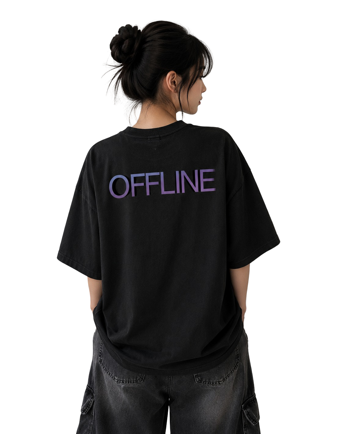 Women's Oversized T-Shirt — Noir Edition