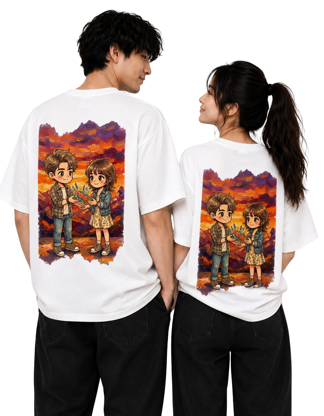 Unisex Oversized T-Shirts Couple