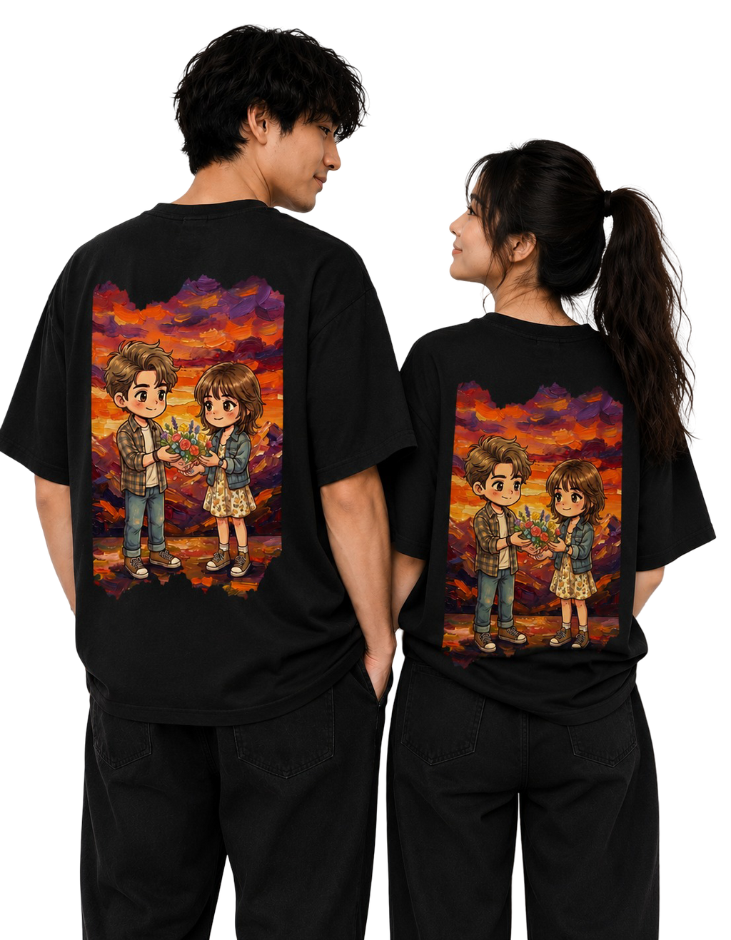 Unisex Oversized T-Shirts Couple