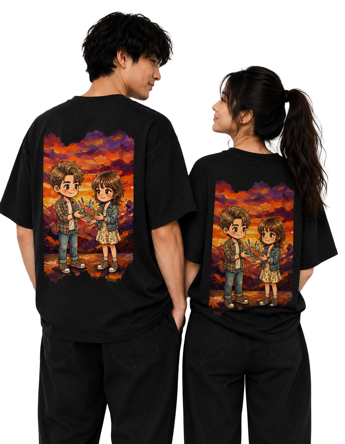 Unisex Oversized T-Shirts Couple