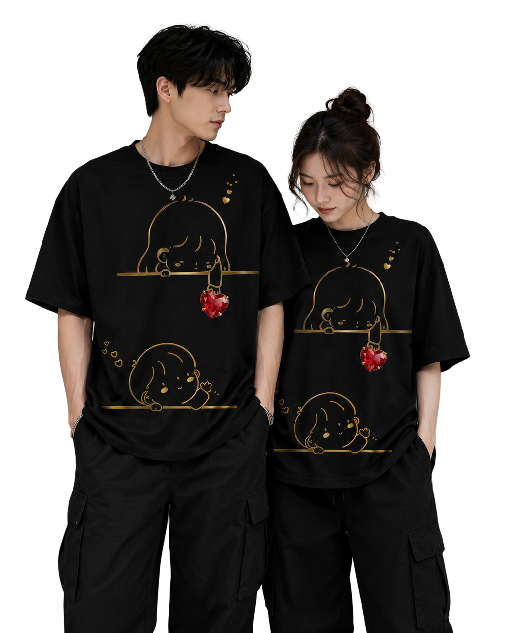 Unisex Oversized T-Shirts Couple