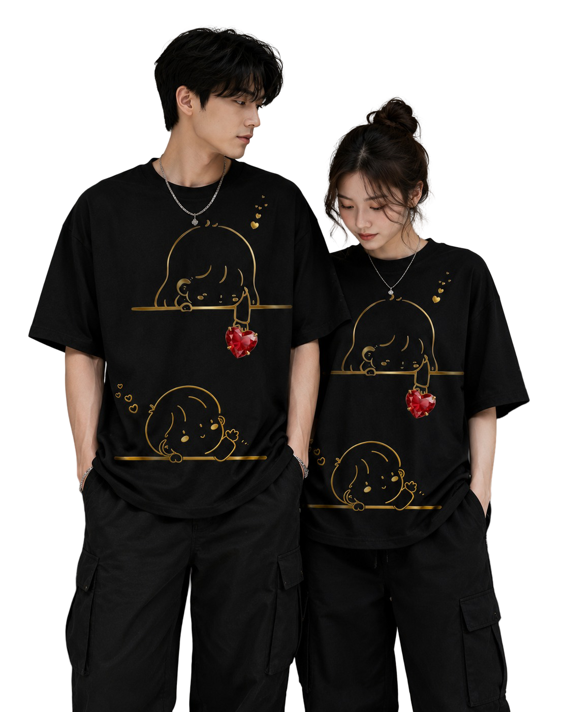 Unisex Oversized T-Shirts Couple