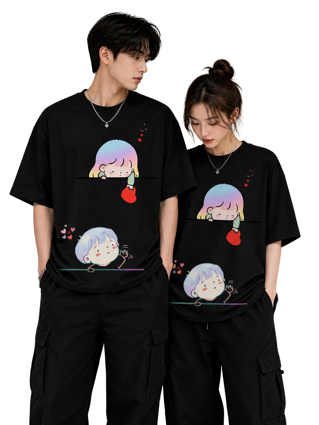 Unisex Oversized T-Shirts Couple