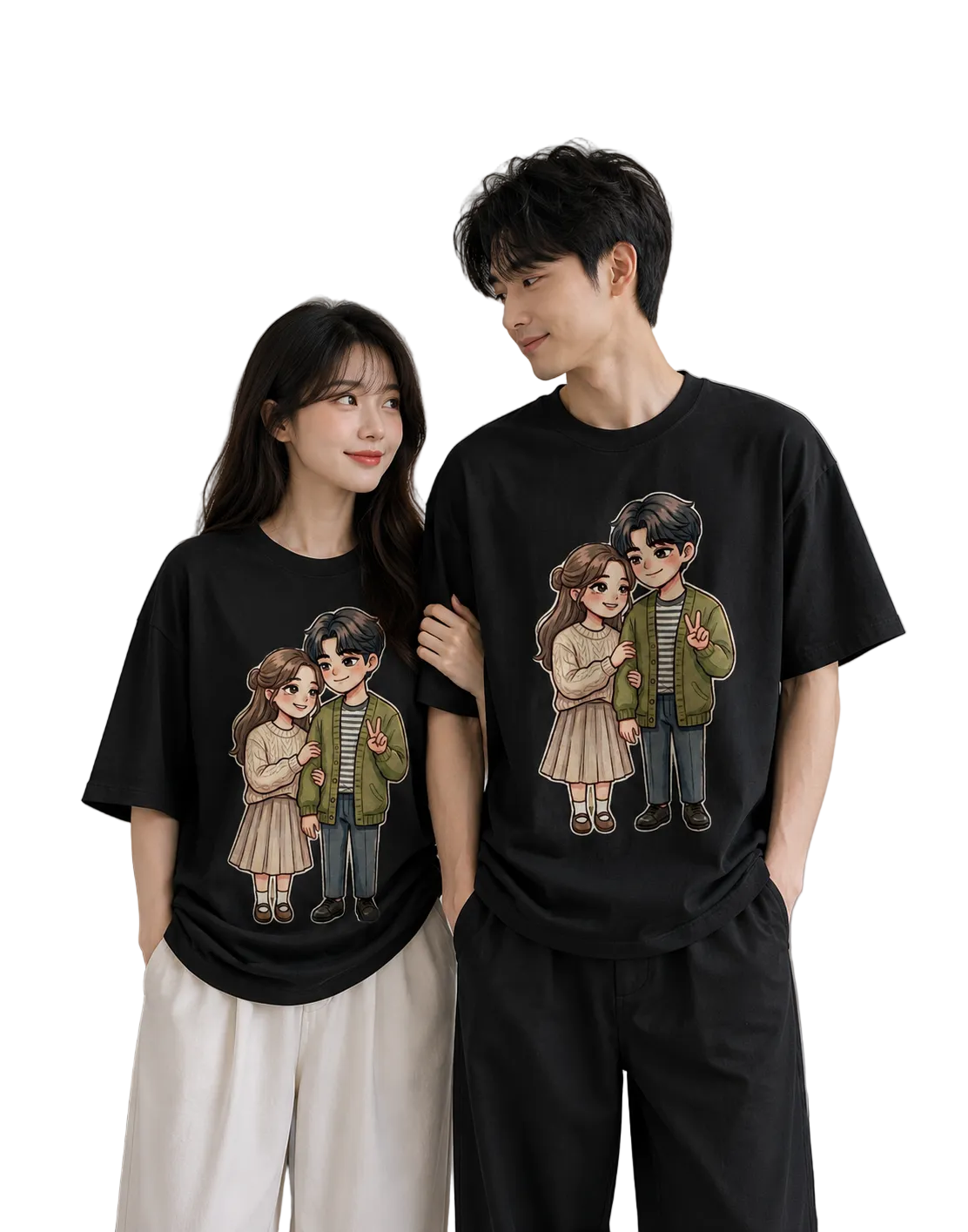 Unisex Oversized T-Shirts Couple
