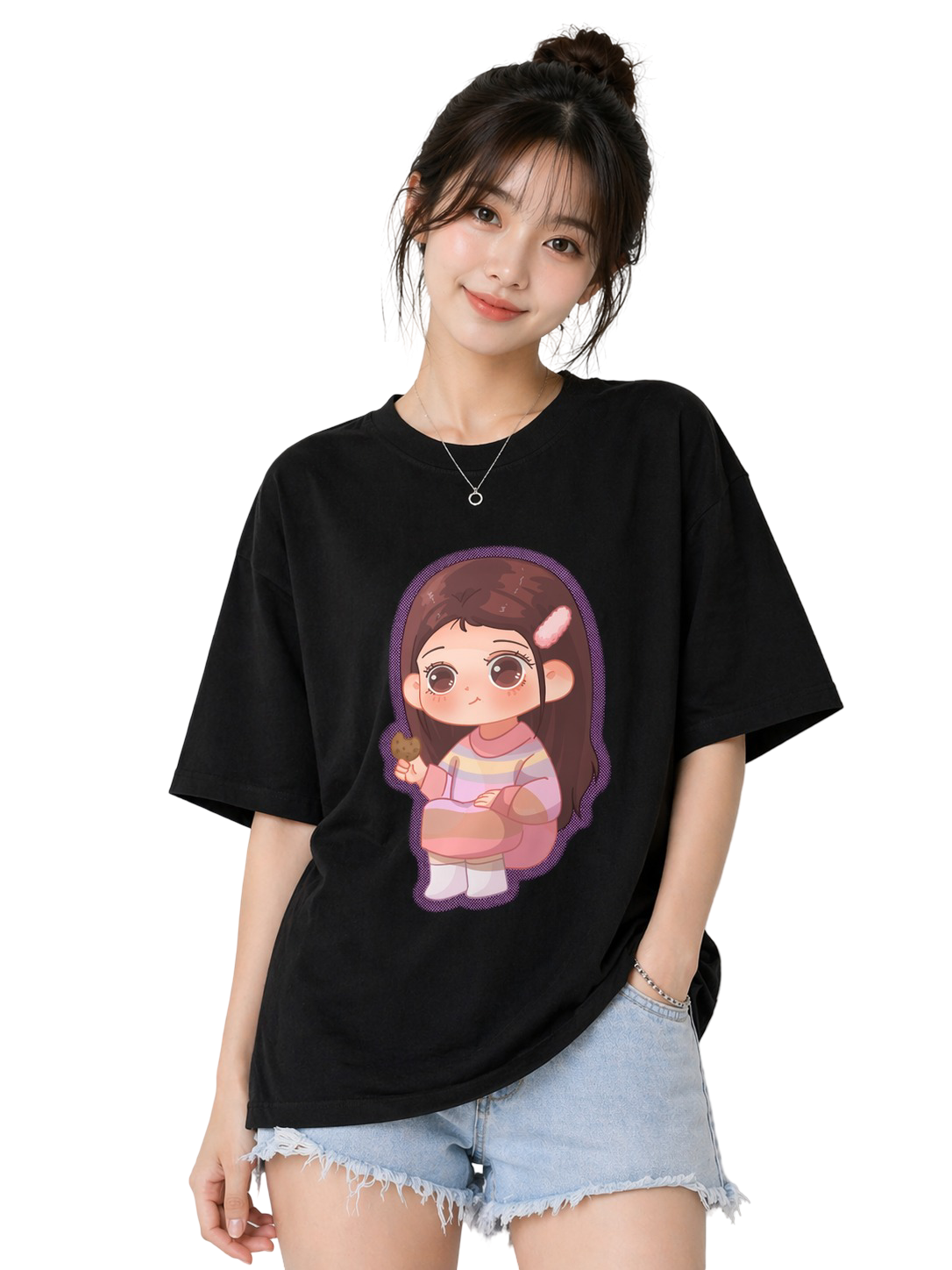 Women's Oversized T-Shirt — Bold Black